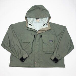 Patagonia SST Deep Wading Fly Fishing Jacket Men's Large Outdoors Vintage Green